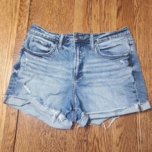 Silver Jeans Light Blue Distressed Denim Shorts
